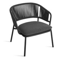 Mate Outdoor Lounge Chair in Toohey Charcoal - Angle 4