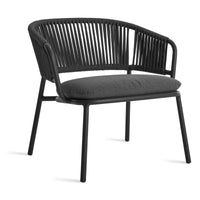 Mate Outdoor Lounge Chair in Toohey Charcoal - Angle 3