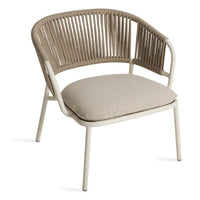 Mate Outdoor Lounge Chair in Sunbrella Linen - Angle 4