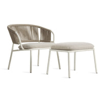 Mate Outdoor Lounge Chair in Sunbrella Linen - Angle 8