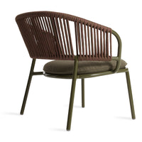 Mate Outdoor Lounge Chair in Toohey Olive - Angle 6