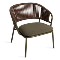 Mate Outdoor Lounge Chair in Toohey Olive - Angle 4