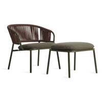 Mate Outdoor Lounge Chair in Toohey Olive - Angle 8