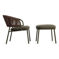 Mate Outdoor Lounge Chair in Toohey Olive - Angle 9