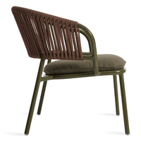 Mate Outdoor Lounge Chair in Toohey Olive - Angle 5