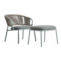Mate Outdoor Ottoman en Toohey Breezy Blue - ángulo 4