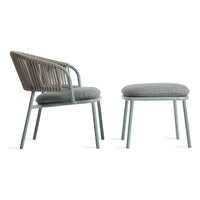 Mate Outdoor Ottoman en Toohey Breezy Blue - ángulo 5