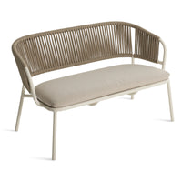 Mate Outdoor Settee en Sunbrella Linen - ángulo 3