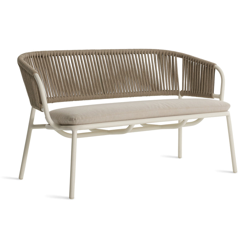 Mate Outdoor Settee in Sunbrella Linen