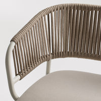 Mate Outdoor Settee en Sunbrella Linen - ángulo 7