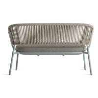 Mate Outdoor Settee in Toohey Breezy Blue - Angle 6