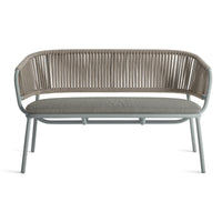 Mate Outdoor Settee in Toohey Breezy Blue - Angle 1