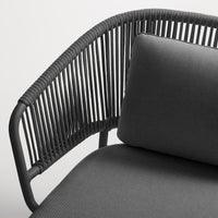 Mate Outdoor Sun Lounger in Toohey Charcoal - Angle 8
