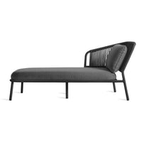 Mate Outdoor Sun Lounger in Toohey Charcoal - Angle 3