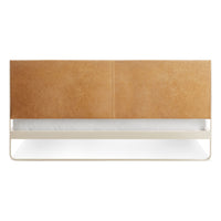 Me Time Bed in Camel Leather / Ivory - Angle 8