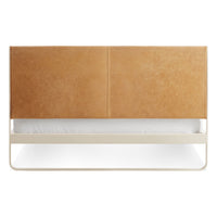 Me Time Bed in Camel Leather / Ivory - Angle 8