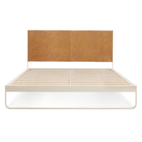 Me Time Bed in Camel Leather / Ivory - Angle 11