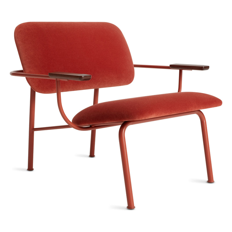 Method Lounge Chair in Tomato Velvet