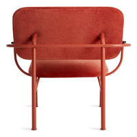 Method Lounge Chair in Tomato Velvet - Angle 6