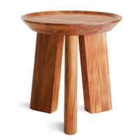 Mimi Stool in Ink Leather - Angle 5