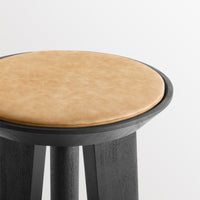Mimi Stool in Camel Leather - Angle 5