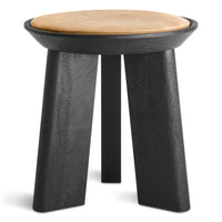 Mimi Stool in Camel Leather - Angle 1