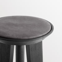Mimi Stool en Slate Leather - ángulo 5