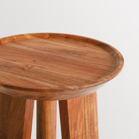 Mimi Stool in Ink Leather - Angle 9