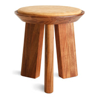 Mimi Stool (x3 Leg) in Camel Leather - Angle 2