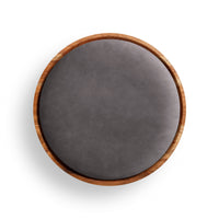 Mimi Stool (x3 Leg) in Slate Leather - Angle 5