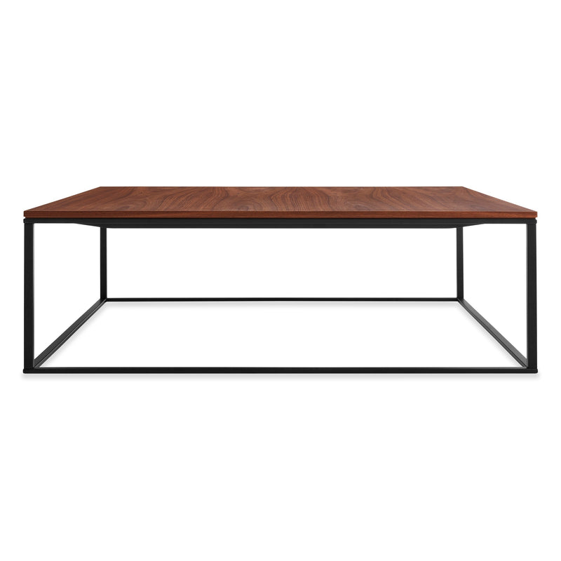 Minimalista Square Coffee Table in Walnut - Angle 1