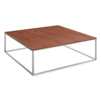 Minimalista Square Coffee Table in Walnut - Angle 4