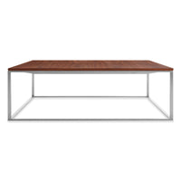 Minimalista Square Coffee Table in Walnut - Angle 1