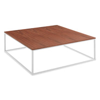 Minimalista Square Coffee Table in Walnut - Angle 4