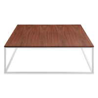 Minimalista Square Coffee Table in Walnut - Angle 2