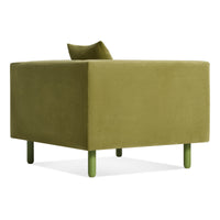 Mono Lounge Chair in Loden Green Velvet - Angle 6
