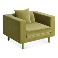Mono Lounge Chair in Loden Green Velvet - Angle 4