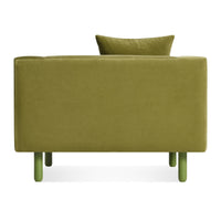 Mono Lounge Chair in Loden Green Velvet - Angle 7