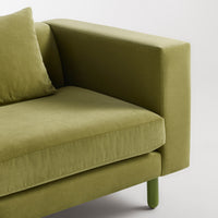 Mono Lounge Chair in Loden Green Velvet - Angle 9