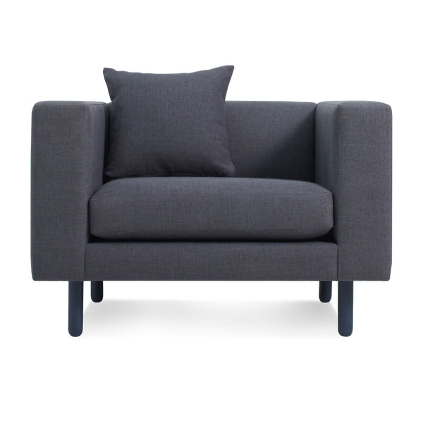 Mono Lounge Chair in Rostenkowski Blue - Angle 1