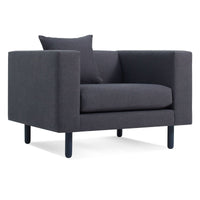 Mono Lounge Chair in Rostenkowski Blue - Angle 2