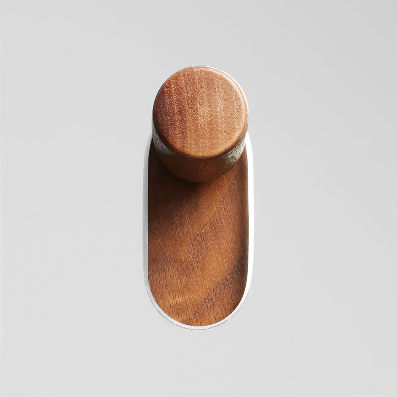 Hang 1 Round Mirror in Walnut - Angle 2