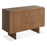 Murmur 1 Door / 3 Drawer Credenza in Walnut - Angle 4