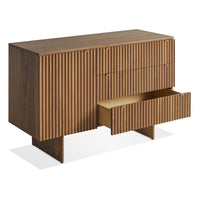 Murmur 1 Door / 3 Drawer Credenza in Walnut - Angle 6