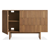 Murmur 1 Door / 3 Drawer Credenza in Walnut - Angle 2
