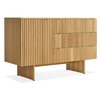 Murmur 1 Door / 3 Drawer Credenza in White Oak - Angle 3