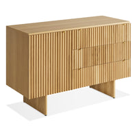 Murmur 1 Door / 3 Drawer Credenza in White Oak - Angle 4