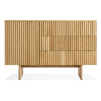 Murmur 1 Door / 3 Drawer Credenza in White Oak - Angle 1