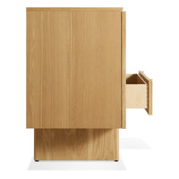 Murmur 1 Door / 3 Drawer Credenza in White Oak - Angle 8