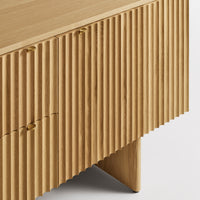 Murmur 2 Door / 2 Drawer Console in White Oak - Angle 13